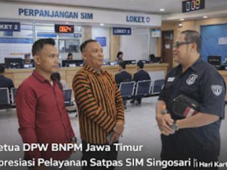 Mochammad Ali Yasin : Transformasi dan Transparansi Satpas SIM Singosari Patut di Apresiasi