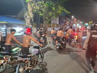 Patroli Pleton Siaga Polres Pasuruan Kota Amankan 14 Motor Diduga Balap Liar