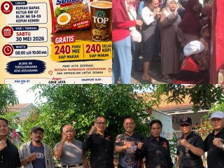 GRIB JAYA PAC Tulangan Gelar Aksi Sosial Berbagi Makan dan Ngopi Gratis untuk Masyarakat
