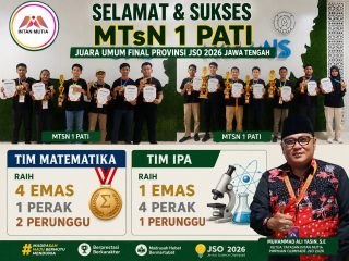 Prestasi Membanggakan, MTsN 1 Pati Puncaki JSO Jawa Tengah 2026