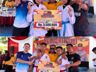 BRAVO" Tim Beladiri Polres Ngawi Raih Dua Medali pada Kejuaraan Beladiri Polri Kapolda Jatim Cup 2026