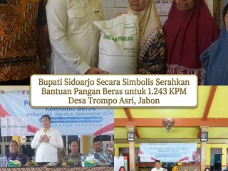 Sambil Bagi Beras ke 1.243 KPM, Bupati Sidoarjo Apresiasi Wisata Inovatif Desa Trompo