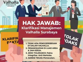 HAK JAWAB : Manajemen Valhalla Surabaya Bantah Narasi Penggerebekan Narkoba di Dalam Diskotek