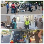 Motor Tabrak Tosa Bermuatan Kayu di Jalan Pahlawan Surabaya, Korban Dilarikan ke Rumah Sakit