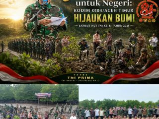 Rayakan HUT RI ke-81, Kodim 0104/Atim Hijaukan Pelabuhan Kuala Langsa dengan 1.000 Bibit