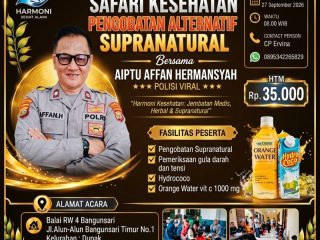 Woro-woro Harmoni Kesehatan" Polisi Viral Aiptu Affan Hermansyah Gelar Safari Pengobatan Alternatif Supranatural di Surabaya