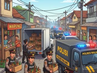 Putus Rantai Pasok Miras Ilegal di Pemukiman, Polres Malang Sita 2.307 Botol Berbagai Merek