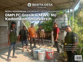 Kekeringan di Gresik, GMPI dan MWC NU Pasok Air Bersih ke Desa Mojowuku