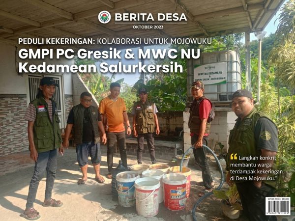 Kekeringan di Gresik, GMPI dan MWC NU Pasok Air Bersih ke Desa Mojowuku